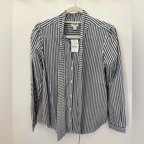 J.Crew Factory Tie Neck Button Down - Picture 2 of 4